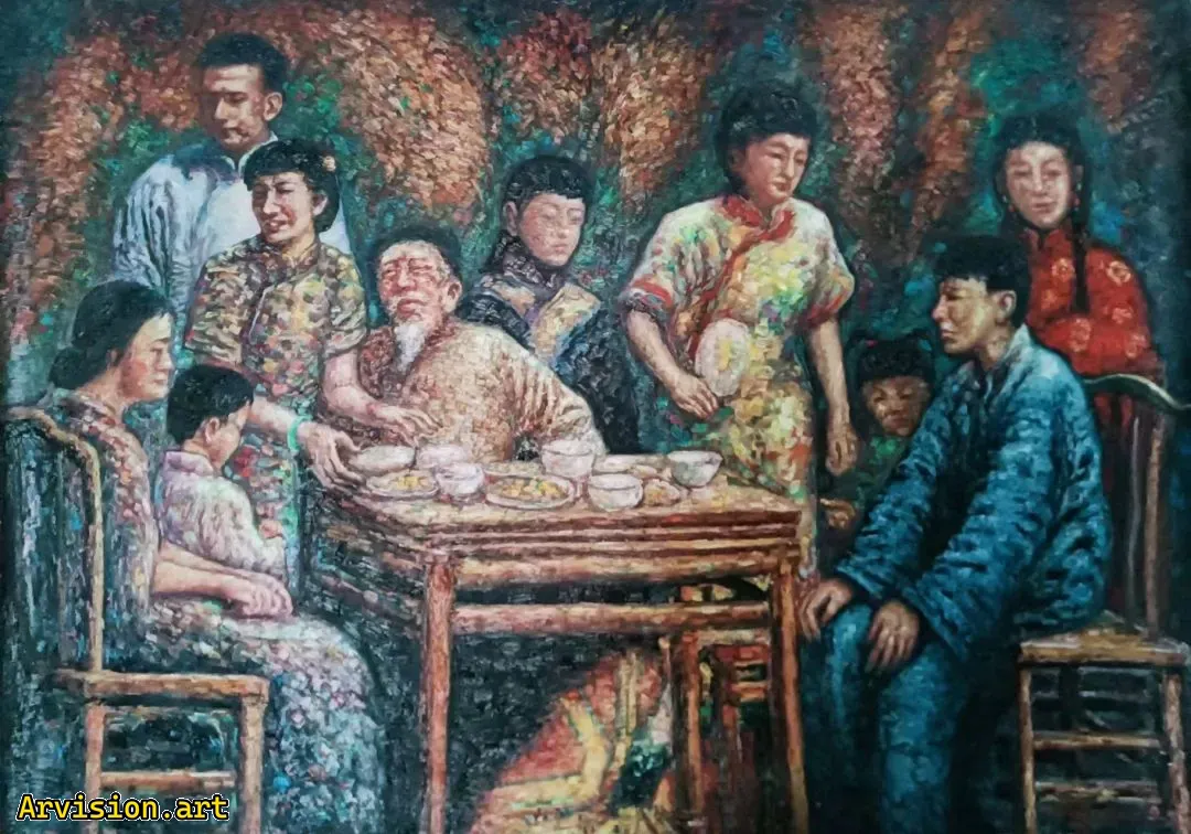 Ван Линь рисует семейный стиль