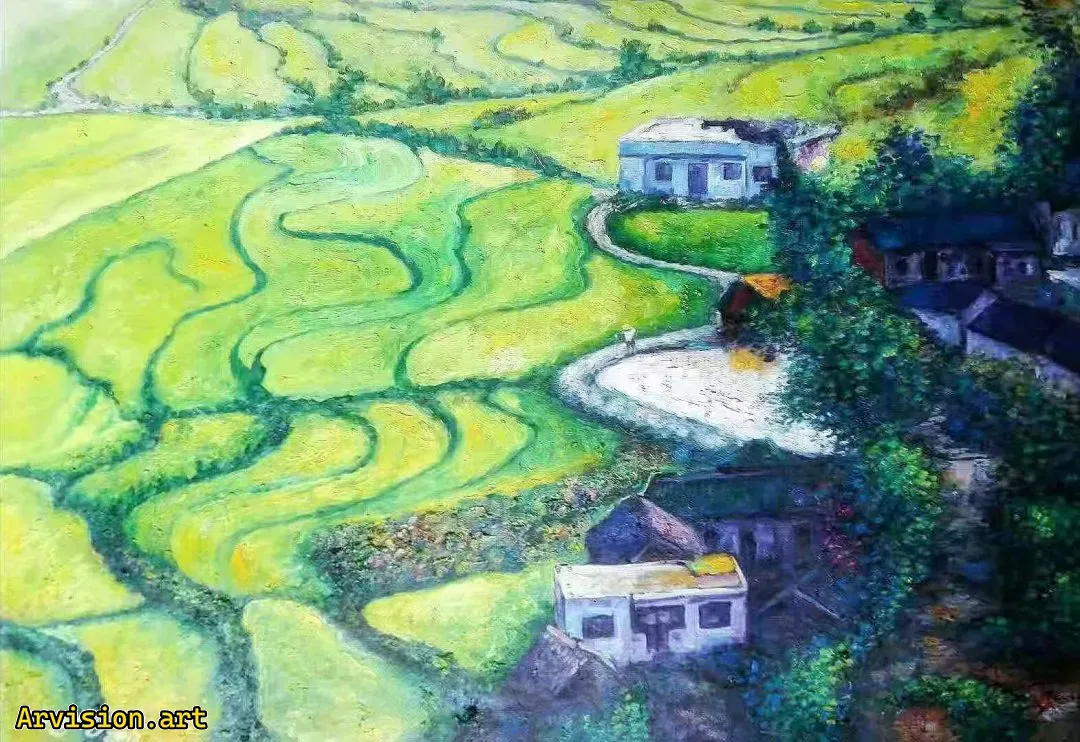 Ван Линь нарисовал ранний летний сад