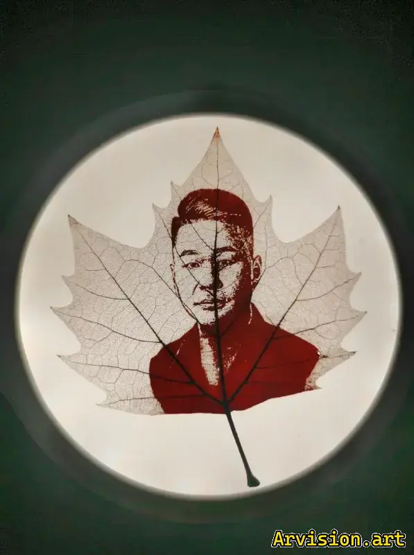 Портреты людей, рисующие листья